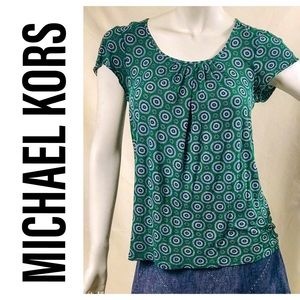 Michael Kors Puffed Short Sleeve Top - Size S
